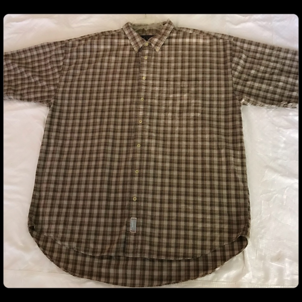 G.H. Bass & Co, brown/beige, short sleeve, sz xxl